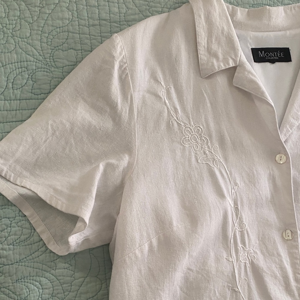 Vintage White Linen Set - Picture 4 of 12